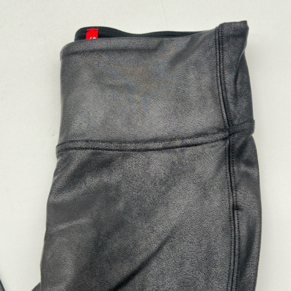 Spanx Shimering  faux Women's Size X Small Black Nylon Blend  High rise stretchy - Picture 3 of 13